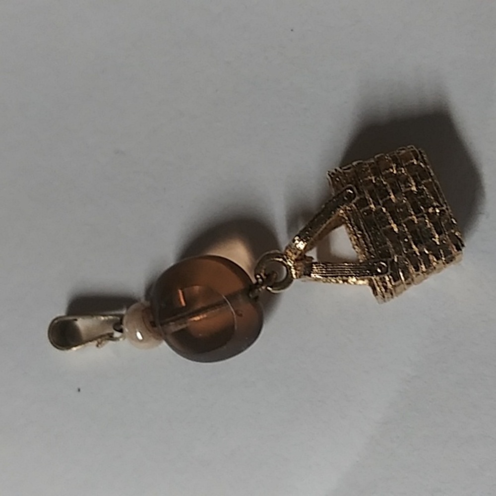 Basket pendant/ picnic basket charm